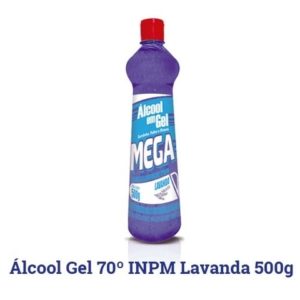 ALCOOL GEL 70% 500ML LAVANDA MEGA