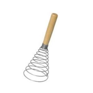 BATEDOR ESPIRAL OVO COM CABO DE MADEIRA