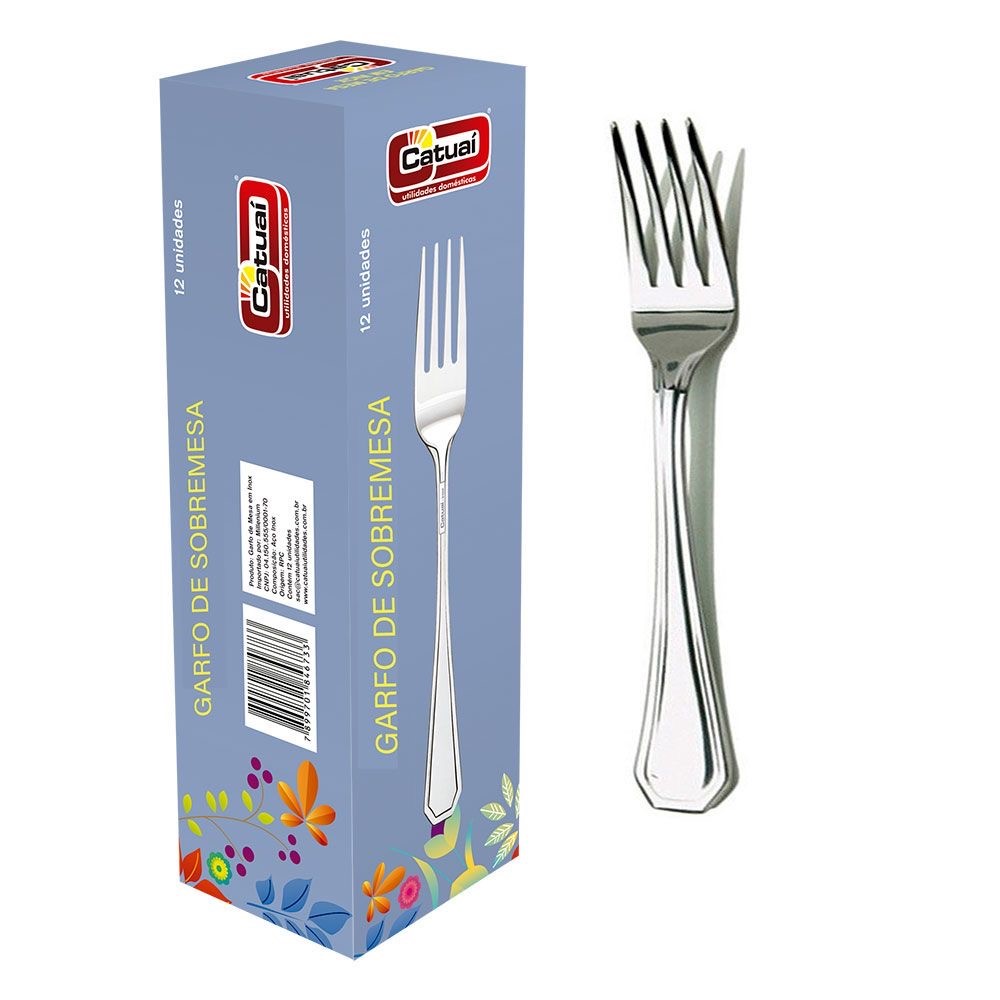 CATUAI - GARFO DE SOBREMESA EM INOX (CX COM12) CATUAI - GARFO DE SOBREMESA EM INOX (CX COM12)
