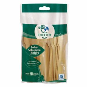 COLHER MADEIRA SOBREMESA THEOTO (COM 50 UNID) em Bom Jesus dos Perdões SP