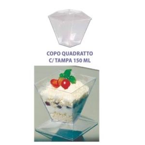 COPO QUADRATTO 150ML COM TAMPA (PCT COM10) (CX COM30X10) em Bom Jesus dos Perdões SP