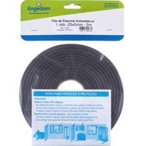 ENGEDOM - FITA ESPUMA PU CINZA AA 25X5X5000MM  REF:2680 em Bom Jesus dos Perdões SP