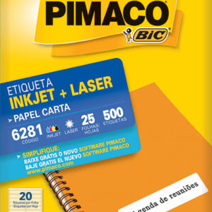 ETIQUETA PIMACO CR-6281 254X1016 25 FOLHAS