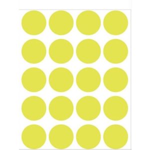 ETIQUETA REDONDA AMAR. FL 15MM (PCT COM210)(60394) em Bom Jesus dos Perdões SP