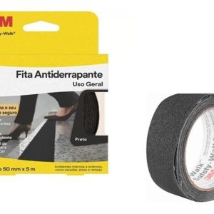 FITA ANTIDERRAP PRETA  50MM X 05M  3M em Bom Jesus dos Perdões SP