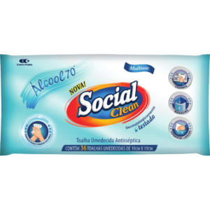 LENCO UMEDECIDO SOCIAL COM ALCOOL 70 (PCT C/36UNID)