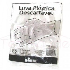 LUVA PLÁSTICA DESCARTAVEL NOBRE (PCT COM100)