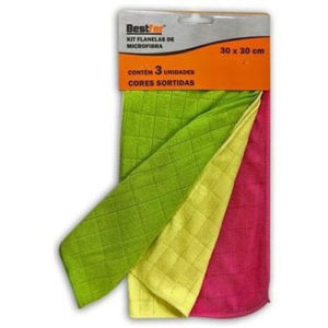 PANO MICROFIBRA MULTIUSO 30X30CM (PCT COM3) em Bom Jesus dos Perdões SP