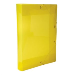 PASTA COM ABA PLÁSTICO 4CM AMARELA DELLO