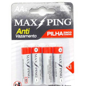 PILHA AAA MAX PING PCT COM 4 em Bom Jesus dos Perdões SP