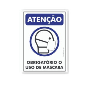 PLACA DE SINALIZAÇÃO 19X25CM COVID19