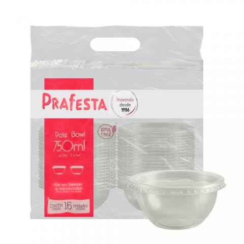 POTE BOWL 750ML (COM 16 UNIDS) PRAFESTA POTE BOWL 750ML (COM 16 UNIDS) PRAFESTA
