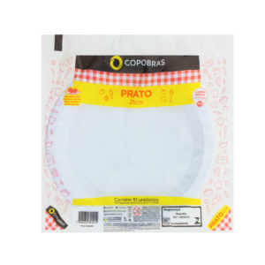PRATO DE PLÁSTICO RASO  N.21 BRANCO COM10 (CX COM 50PCT) em Bom Jesus dos Perdões SP