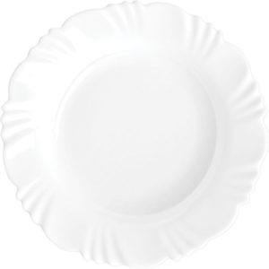 PRATO VIDRO PETALA BR FUND 23CM SOPA OPALINE
