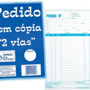 TALÃO TAMOIO PARA PEDIDO 2V 108X155 REF:1007 25X2 em Bom Jesus dos Perdões SP